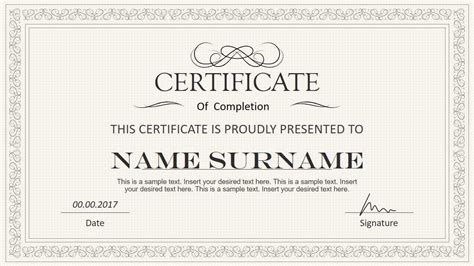 Award Certificate Template Powerpoint