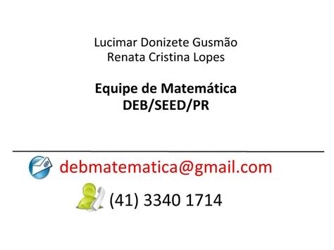 Ppt Lucimar Donizete Gusm O Renata Cristina Lopes Equipe De Matem