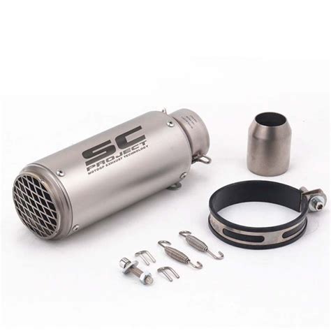 51mm2inches Inlet Universal Motorcycle Exhaust Muffler Pipe Sc Tail Pipe Stainless Steel