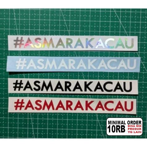 Jual STICKER ASMARA KACAU CUTTING Shopee Indonesia