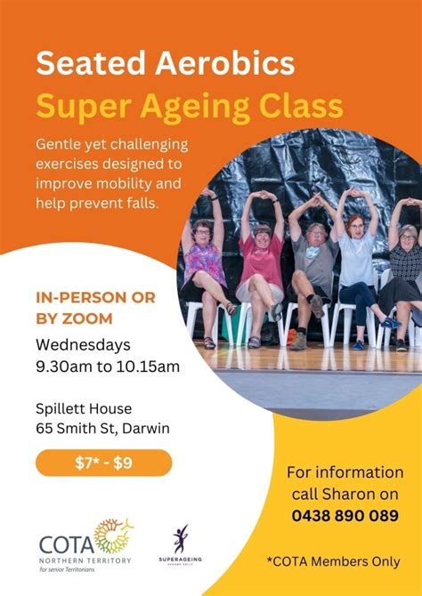 Seated Aerobics Flyer Cota Nt Voice For Territory Seniors