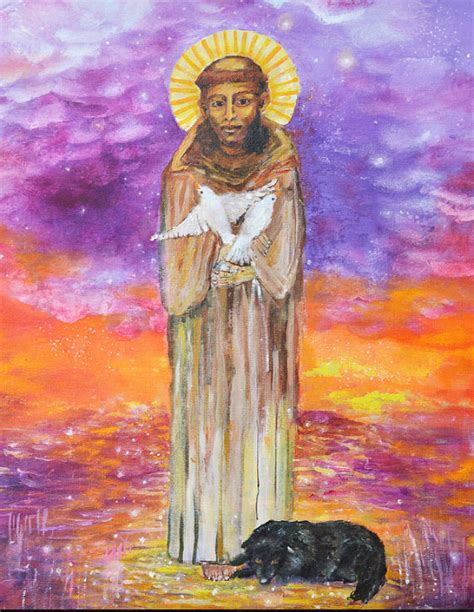 St Francis And The Wolf Greeting Card Inner Path