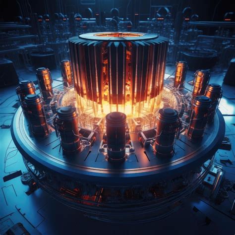 Premium AI Image | Closeup of nuclear reactor core