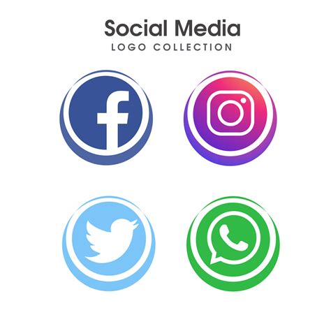 Social Media Logo Collection Set 676543 Vector Art At Vecteezy