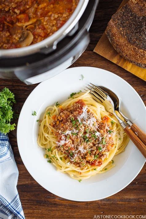 Pressure Cooker Spaghetti Bolognese • Just One Cookbook