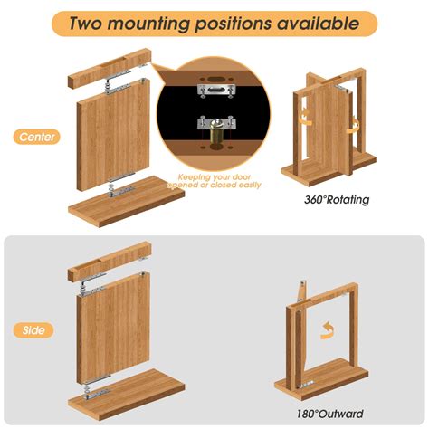 TheElves Door Hinges,Stainless Steel Hidden Door Hardware,360 Degree