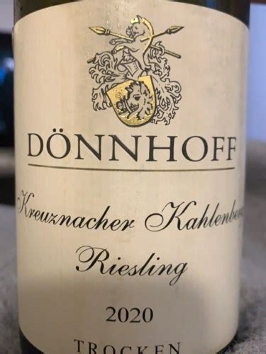 Dönnhoff Kreuznacher Kahlenberg Riesling Trocken Vivino US