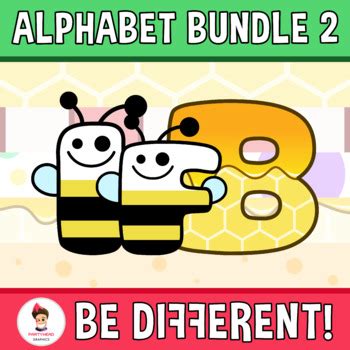 Alphabet And Numbers Clipart (Bundle 2) by PartyHead Graphics | TpT