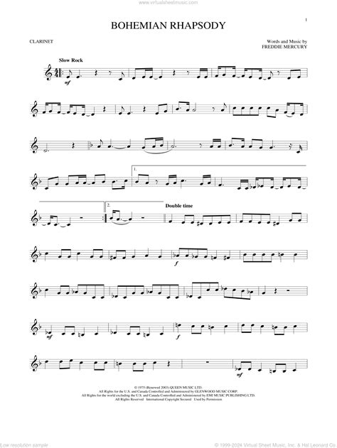 Clarinet Sheet Music