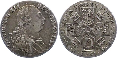 Großbritannien Shilling 1787 George III 1760 1820 Schöne Patina Sehr