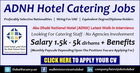 Adnh Jobs Abu Dhabi Walk In Interviews For Catering Staff