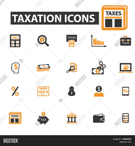 Taxation Icons Taxation Logo Tax Vector And Photo Bigstock