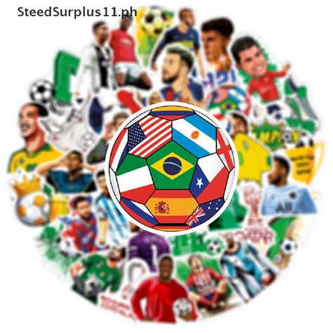 Steedsurplus 50pcs Football Star Soccer Graffiti Stickers Laptop