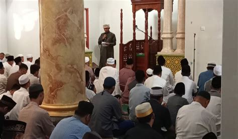 Dandim Berikan Sambutan Di Masjid Miftahul Jannah Dalam Pelaksanaan