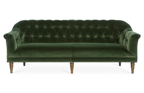 Green Velvet Tufted Sofa Atelier Yuwa Ciao Jp