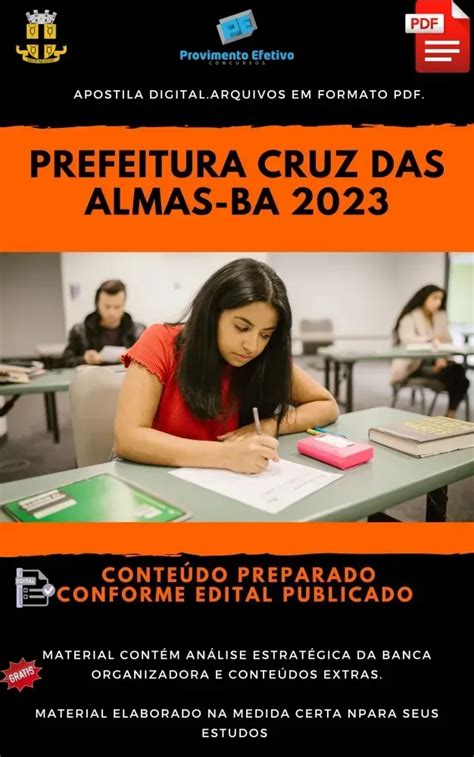 Provimento Efetivo Concursos Apostila Pref Cruz das Almas BA Técnico