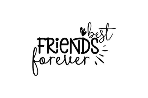 Premium Vector | Best friends forever svg