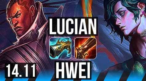 LUCIAN Vs HWEI MID 12 2 2 Rank 9 Lucian Godlike NA Challenger