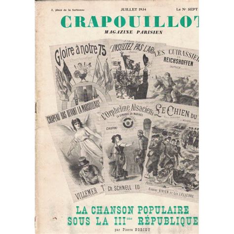 Revue Crapouillot Juillet 1934