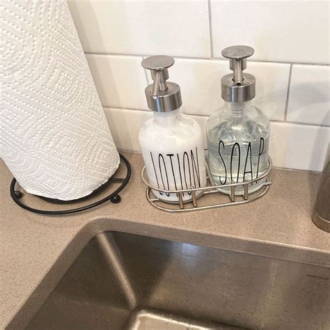 Soap Dispenser Sets Perfect Pair Glass Clear Soap Dispenser Set With