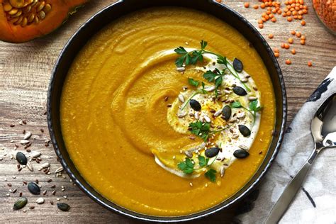 Pumpkin And Red Lentil Soup Vegan Hot Stuff