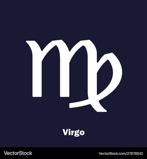 Virgo Zodiac Sign Astrological Symbol Icon Vector Image