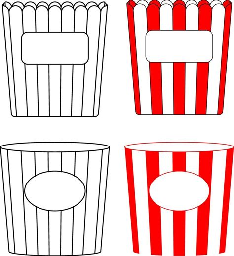 Empty Paper Box For Popcorn Icon 37149162 Vector Art At Vecteezy