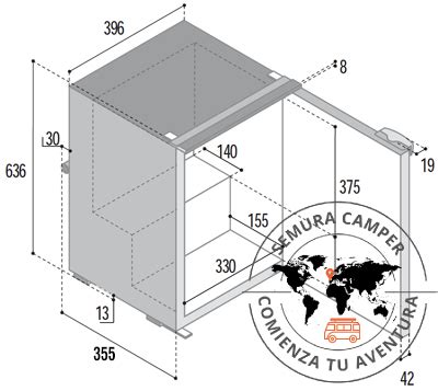 Nevera Vitrifrigo C50i Negra 50L Semura Camper