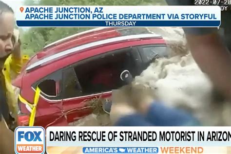 Woman Rescued Through Car Window During Arizona Flash Flood