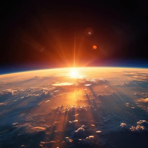 premium ai image inspiring view  sunrise    earth
