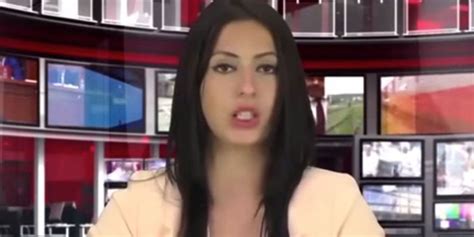 Albanian newsreader wears most inappropriate job interview outfit of ...