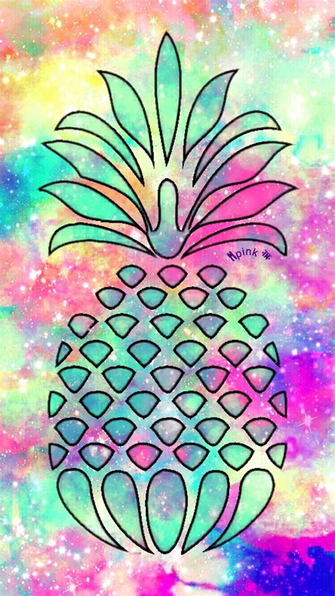 Painted Pineapple Galaxy Iphone Android Wallpaper I Created For The App