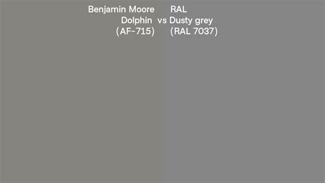 Benjamin Moore Dolphin AF 715 Vs RAL Dusty Grey RAL 7037 Side By