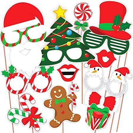 Merry Christmas Photo Booth Prop Kit Christmas Decoration Items