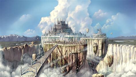 HD wallpaper: floating castle, ragnarok online, anime games, clouds ...