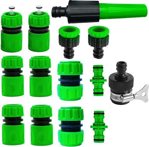 14pack Hose Tap Connector Kit For Join Garden Hose Pipe1nozzle1mixer Tap Connector2 Waterstop