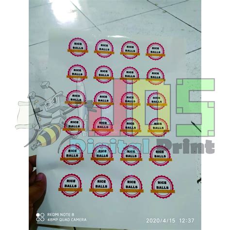 Jual Cetak Kertas Stiker Bontax Kilap Ukuran A3 Untuk Label Box