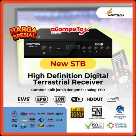 Jual SET TOP BOX TV DIGITAL RECEIVER NEW STB MAXTRON HIGH DEFINITION