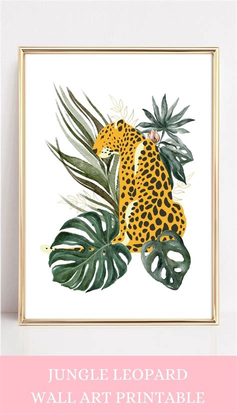 Leopard Print Art Leopard Wall Art Tropical Leopard Safari Etsy Uk