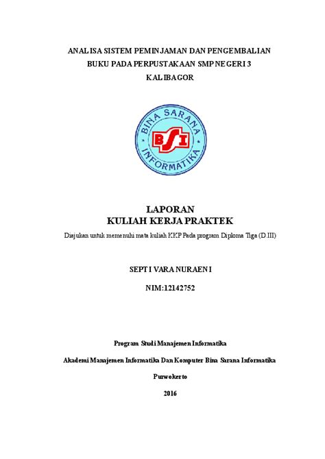 Contoh Laporan Kerja Praktek Teknik Informatika Berbasis Web Yluhavit