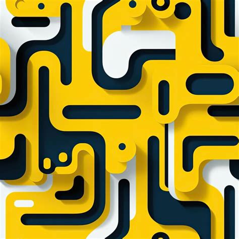 Premium AI Image | Papercut black geometric background with yellow and ...