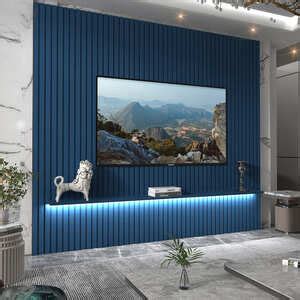 Painel Para Tv Ripado Led Nobre 230 Azul Gelius Leroy Merlin