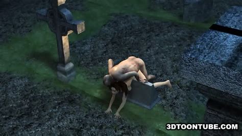 Busty D Cartoon Babe Getting Fucked Hard By A Zombie