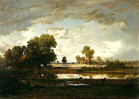 The Pond Stormy Sky Theodore Rousseau作品无水印高清图 麦田艺术