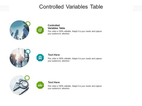 Controlled Variables Table Ppt Powerpoint Presentation Professional Examples Cpb Presentation