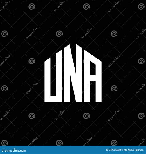 Una Letter Logo Design On Black Background Una Creative Initials