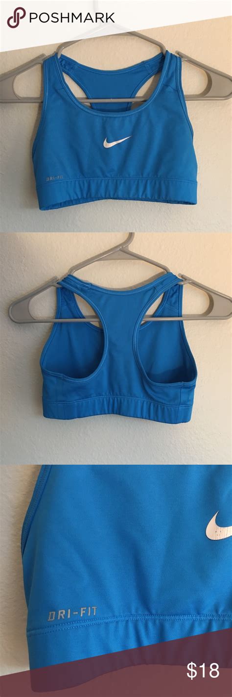 Blue Nike Pro Sports Bra Great Condition Size Small I Love Bundles