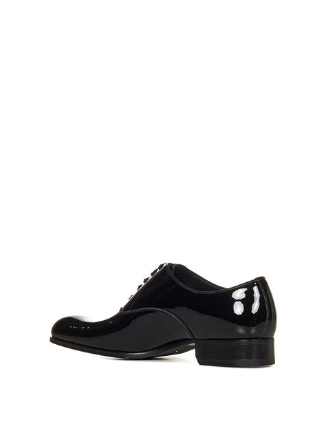 Tom Ford Patent Leather Oxford Shoes In Negro Modesens