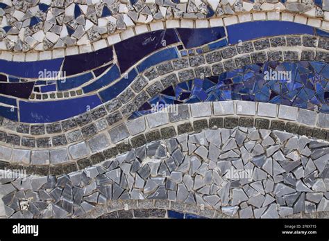 Creative colorful design mozaic art blue Stock Photo - Alamy