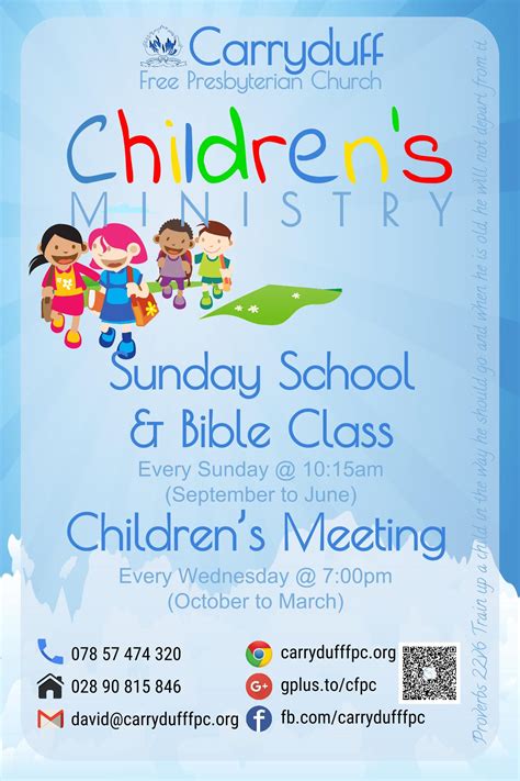 Childrens Ministry Leaflets Carryduff Free Presbyterian Church